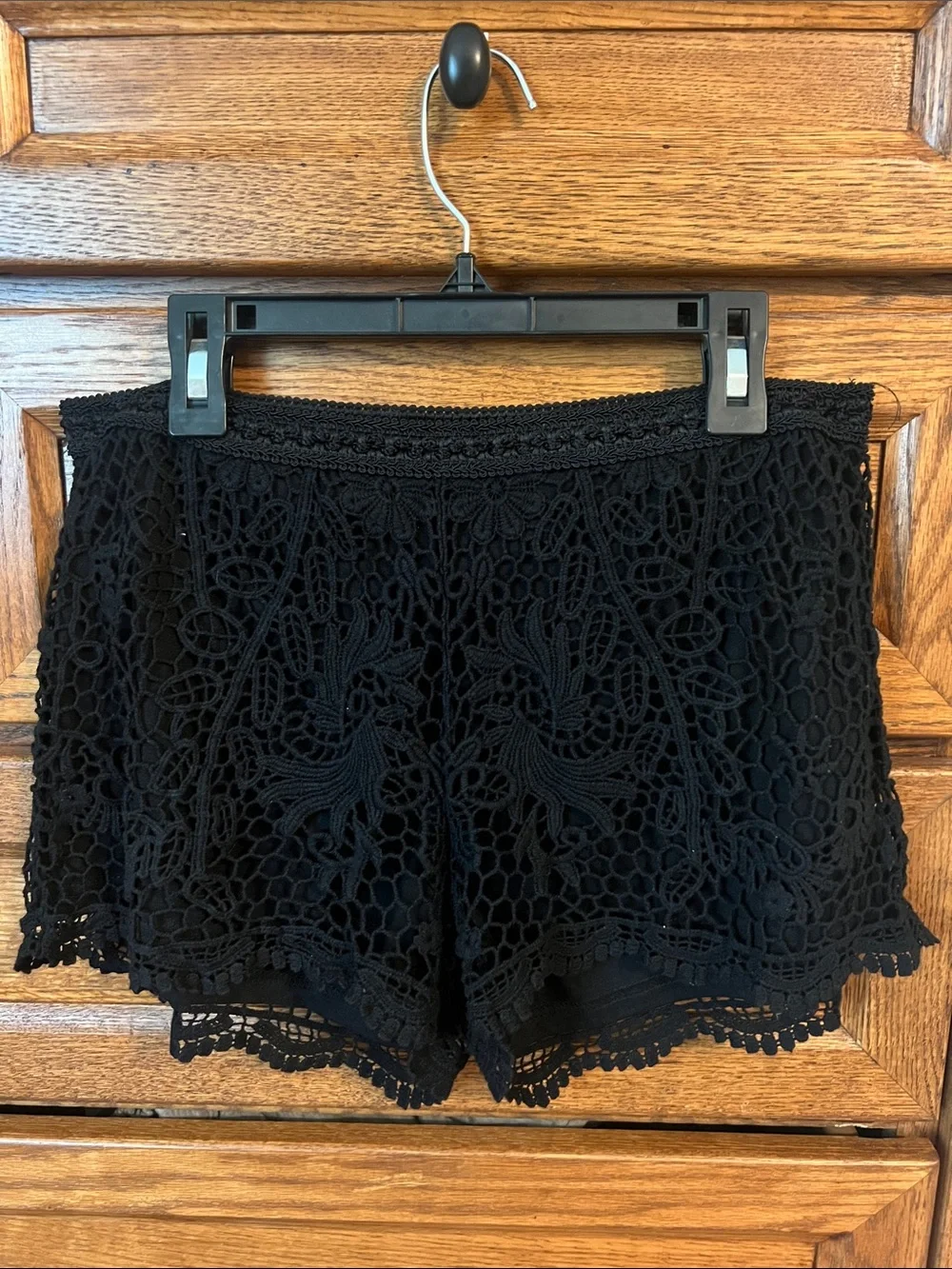 Mossimo Supply Co. Black Crochet Lace Detail Shorts